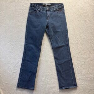 Harley Davidson Jeans Women Sz 8 Blue Bootcut Midrise Motorcycle Biker